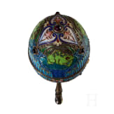 Cloisonn&eacute;- Email-Ei mit Frosch, 2. H&auml;lfte des 20. Jhdts.