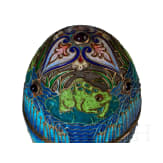 Cloisonn&eacute;- Email-Ei mit Frosch, 2. H&auml;lfte des 20. Jhdts.