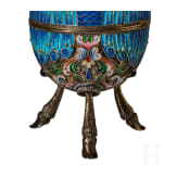 Cloisonn&eacute;- Email-Ei mit Frosch, 2. H&auml;lfte des 20. Jhdts.