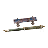 Judaika, goldmontierter Nephrit-Torazeiger mit Halter