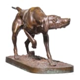 Bronzefigur eines russischen Jagdhundes &bdquo;Legavaya&ldquo; vom Bildhauer Gratschew, Gie&szlig;erei Werfel, Russland, St. Petersburg, zwischen 1870-1890