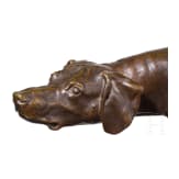 Bronzefigur eines russischen Jagdhundes &bdquo;Legavaya&ldquo; vom Bildhauer Gratschew, Gie&szlig;erei Werfel, Russland, St. Petersburg, zwischen 1870-1890