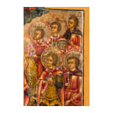 A Russian icon showing Archangel Michael and selected Saints, circa 1800