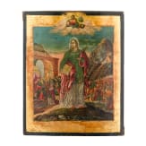 A large icon showing Saint Catherine and scenes of her life, Russia, 19th century
