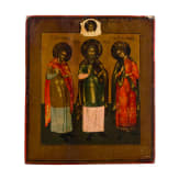 Small icon showing Saints Samon, Guri and Aviv, Russia, 19th century