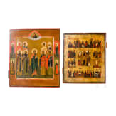 Two icons: icon showing nine Saints and a feast icon, Russia, 19th century / circa 1900
