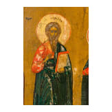 Two icons: icon showing nine Saints and a feast icon, Russia, 19th century / circa 1900
