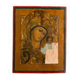 Two icons showing the Dormition of the Mother of God and the Kazanskaya Mother of God, Russia, first half of the 19th century