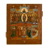 Two icons the Pokrov Mother of God and Saint Nicholas of Myra, Russia, 19th century