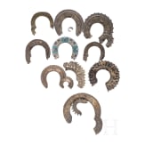 13 halos (five silver, 8 brass), Russia, 19th century