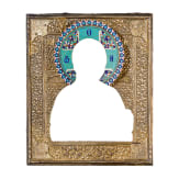 A silver-gilt oklad with cloisonn&eacute;-enamel halo, Russia, Moscow, S. M. Egornov, circa 1890