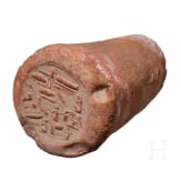 Ceramic funerary cone of the high official Amenhotep, New Kingdom, 14th century B.C.
