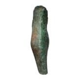 A Greek greave in bronze, anatomically formed, 5th century B.C.
