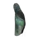 A Greek greave in bronze, anatomically formed, 5th century B.C.