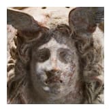 A painted terracotta tondo, Gorgoneion, Magna Graecia, Canosa, 3rd century B.C.