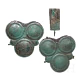 A Samnite set of three-plate armour with breastplate, backplate and a side plate, 4th century B.C.