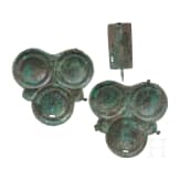A Samnite set of three-plate armour with breastplate, backplate and a side plate, 4th century B.C.