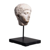 Marmorkopf eines Epheben, r&ouml;mische Kopie des 2. Jhdt. nach einem griechischen Vorbild