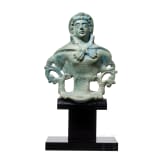 A Roman chariot ornament, bust of Hercules, bronze, 2nd &ndash; 3rd century A.D.