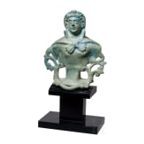 A Roman chariot ornament, bust of Hercules, bronze, 2nd &ndash; 3rd century A.D.