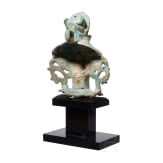 A Roman chariot ornament, bust of Hercules, bronze, 2nd &ndash; 3rd century A.D.