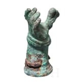 A votive hand of the Jupiter Sabazius cult, Roman, 3rd century A.D.