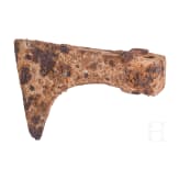 Heavy axe with rectangular tang flanges, Roman, 2nd to 3rd century
