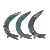 Three sickles, 11th - 10th century B.C.