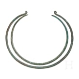 Two Late Bronze Age torcs from Central Europe, 12th-11th century B.C.