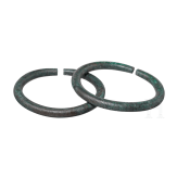 Two Hallstatt period bronze bracelets with fine ribs (stage D2), 6th century B.C.