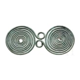 Bronzene Brillenspiralfibel vom Typ Haslau-Regelsbrunn, 8. Jhdt. v. Chr.