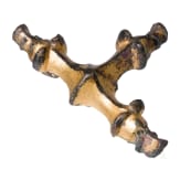 Feuervergoldeter Bronzebeschlag mit drei stilisierten Keilerk&ouml;pfen, ostgermanisch, Mitte bis zweite H&auml;lfte 5. Jhdt. n. Chr.