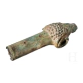 Idealtypische Replik eines griechischen Rammsporns aus Bronze mit Widderkopf des Historismus. Sp&auml;tes 19. - fr&uuml;hes 20. Jhdt.