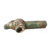 Idealtypische Replik eines griechischen Rammsporns aus Bronze mit Widderkopf des Historismus. Sp&auml;tes 19. - fr&uuml;hes 20. Jhdt.