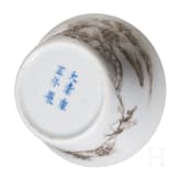 Koppchen mit Grisaillemalerei, China, wohl 18. Jhdt.