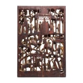Fein geschnitztes Paneel eines Raumteilers, China, 19. Jh.