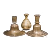 Drei Hookah-F&uuml;&szlig;e aus Messing, Indien, 19. Jh.