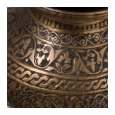 Gravierte Kanne, Lavabo und Lota-Vase aus Messing, Persien/Indien, 18./19. Jhdt.