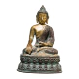 Buddha aus feuervergoldeter Bronze; Tibet, 18./19. Jhdt.