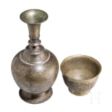 Schale und Surahi-Gie&szlig;kanne aus Bronze, Tibet, 19. Jhdt.