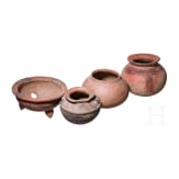 Vier pr&auml;kolumbische Gef&auml;&szlig;e, wohl Guatemala, wohl 1000 - 1500 n. Chr.