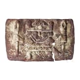 Pr&auml;-Kolumbische Tumbaga-Gewandapplike, Peru, wohl Chimu-Kultur, 900 - 1500 n. Chr.