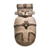 Au&szlig;ergew&ouml;hnlich gro&szlig;es (34,5 cm), fig&uuml;rliches Gef&auml;&szlig;, Peru, Chancay-Kultur, 13. - 15. Jhdt.