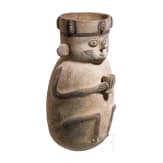 Au&szlig;ergew&ouml;hnlich gro&szlig;es (34,5 cm), fig&uuml;rliches Gef&auml;&szlig;, Peru, Chancay-Kultur, 13. - 15. Jhdt.