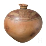 Gro&szlig;e pr&auml;kolumbische Vase mit geometrischem Dekor, 800 - 1200 n. Chr .