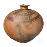 Gro&szlig;e pr&auml;kolumbische Vase mit geometrischem Dekor, 800 - 1200 n. Chr .