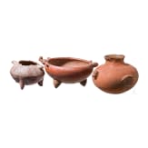 Zwei pr&auml;kolumbische Schalen und ein Gef&auml;&szlig;, Mittelamerika, wohl 500 - 1500 n. Chr.