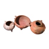 Zwei pr&auml;kolumbische Schalen und ein Gef&auml;&szlig;, Mittelamerika, wohl 500 - 1500 n. Chr.