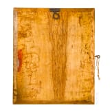 Ikone mit der Gottesmutter Wladimirskaja, mit Vermeil-Champlev&eacute;-Email-Oklad im Kiot, Russland, Ende 19. Jhdt. (Ikone), Moskau, Dmitrij Alexandrow, 1889 (Oklad)