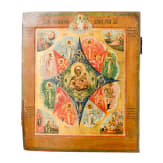 Ikone mit der Gottesmutter &bdquo;unverbrennbarer Dornbusch", Russland, 19. Jhdt.